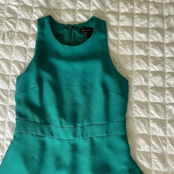 Banana Republic teal ruffle mini dress - Picture 3 of 9
